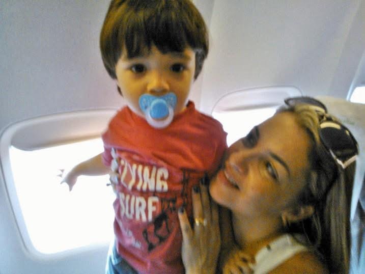 Família no avião